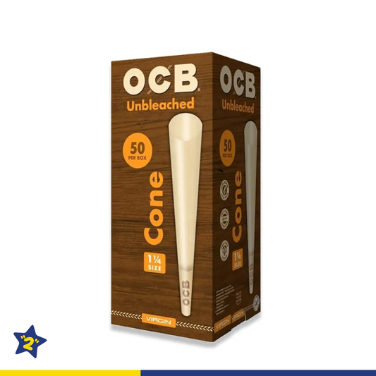OCB VIRGIN UNBLEACHED 1¼ SIZE PRE-ROLLED CONE