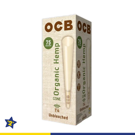 OCB ORGANIC HEMP UNBLEACHED 1¼ SIZE PRE-ROLLED CONE