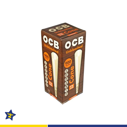OCB Unbleached Virgin Cone 1 1/4 Size (900/Per Box)