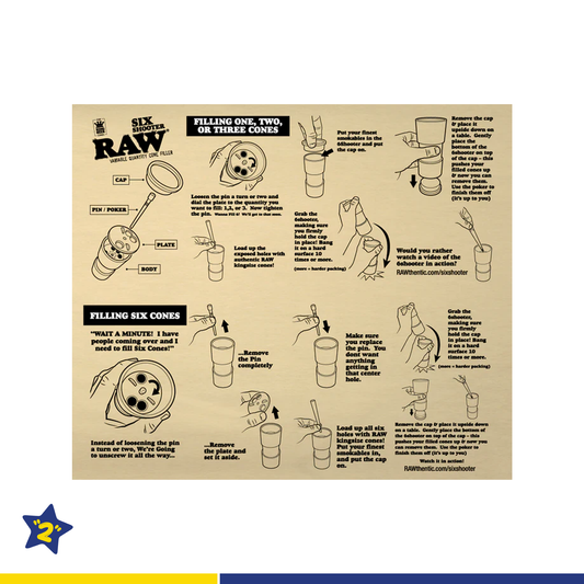 RAW Bamboo Six Shooter King Size Cone Filler