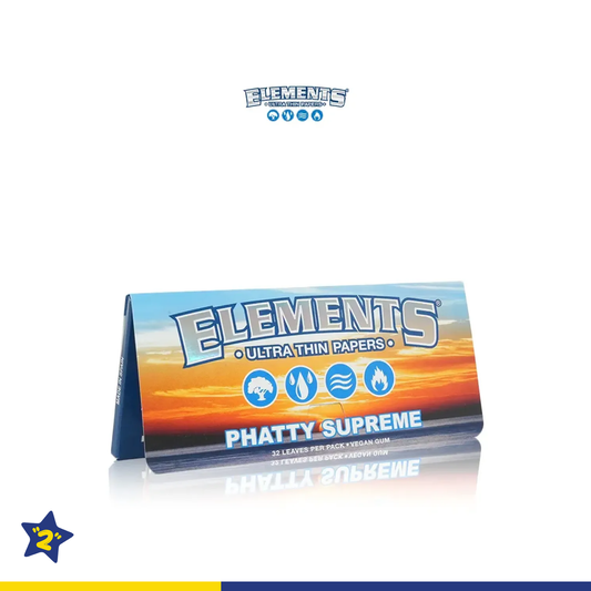 ELEMENTS PHATTY SUPREME ROLLING PAPERS 32CT/24PK