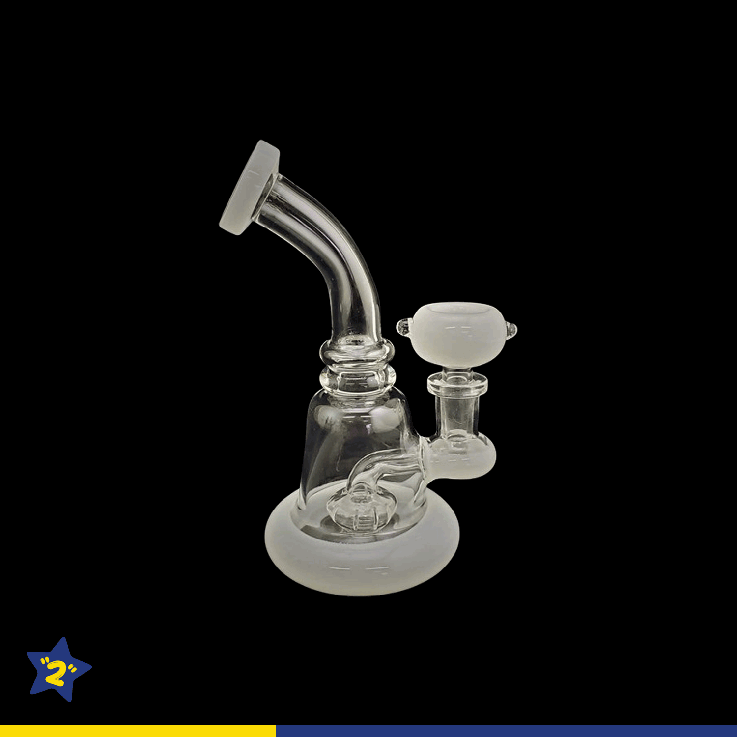 Bent Mouth Shower head Per Dab Rig with Matching Bowl