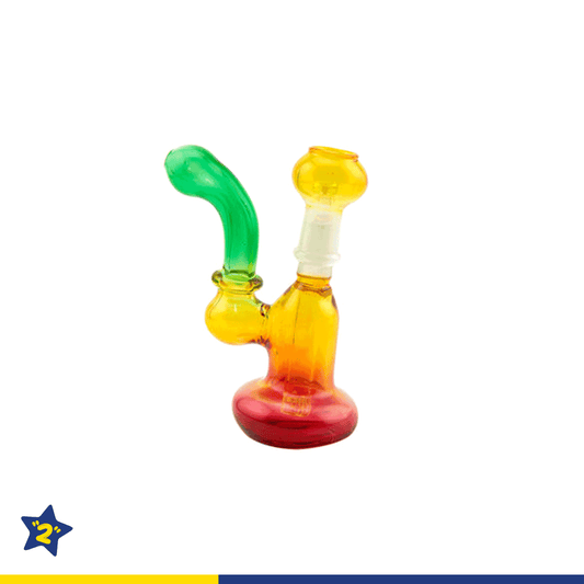 Rasta Color Sherlock Bubbler Dab Rig