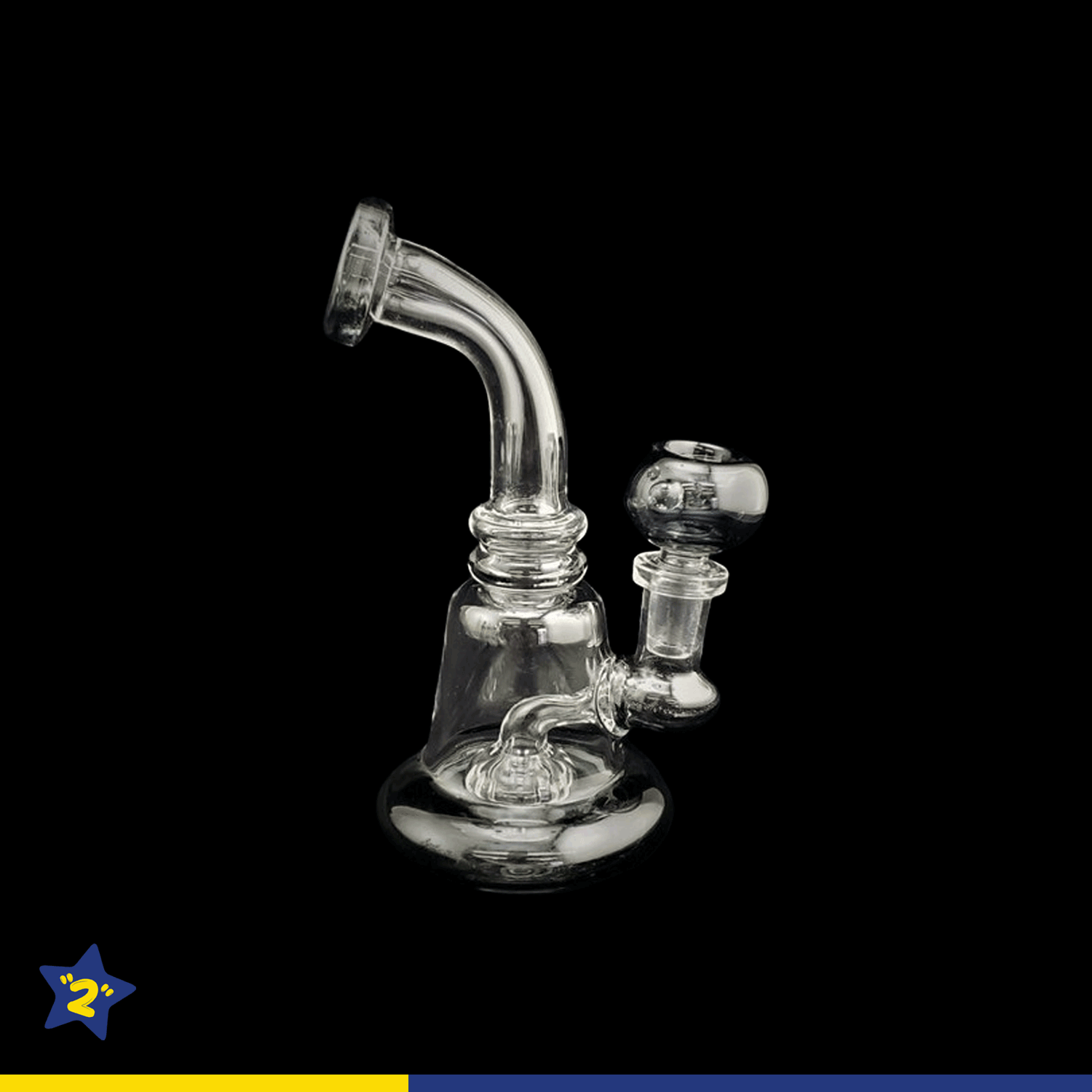 Bent Mouth Shower head Per Dab Rig with Matching Bowl