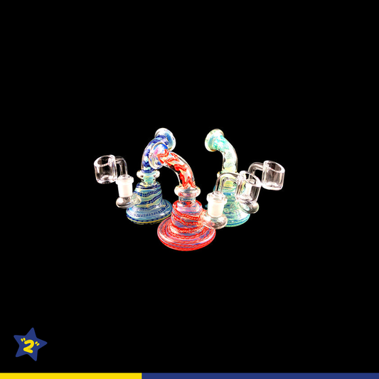 Fumed Inside Swirl Mini Dab Rig