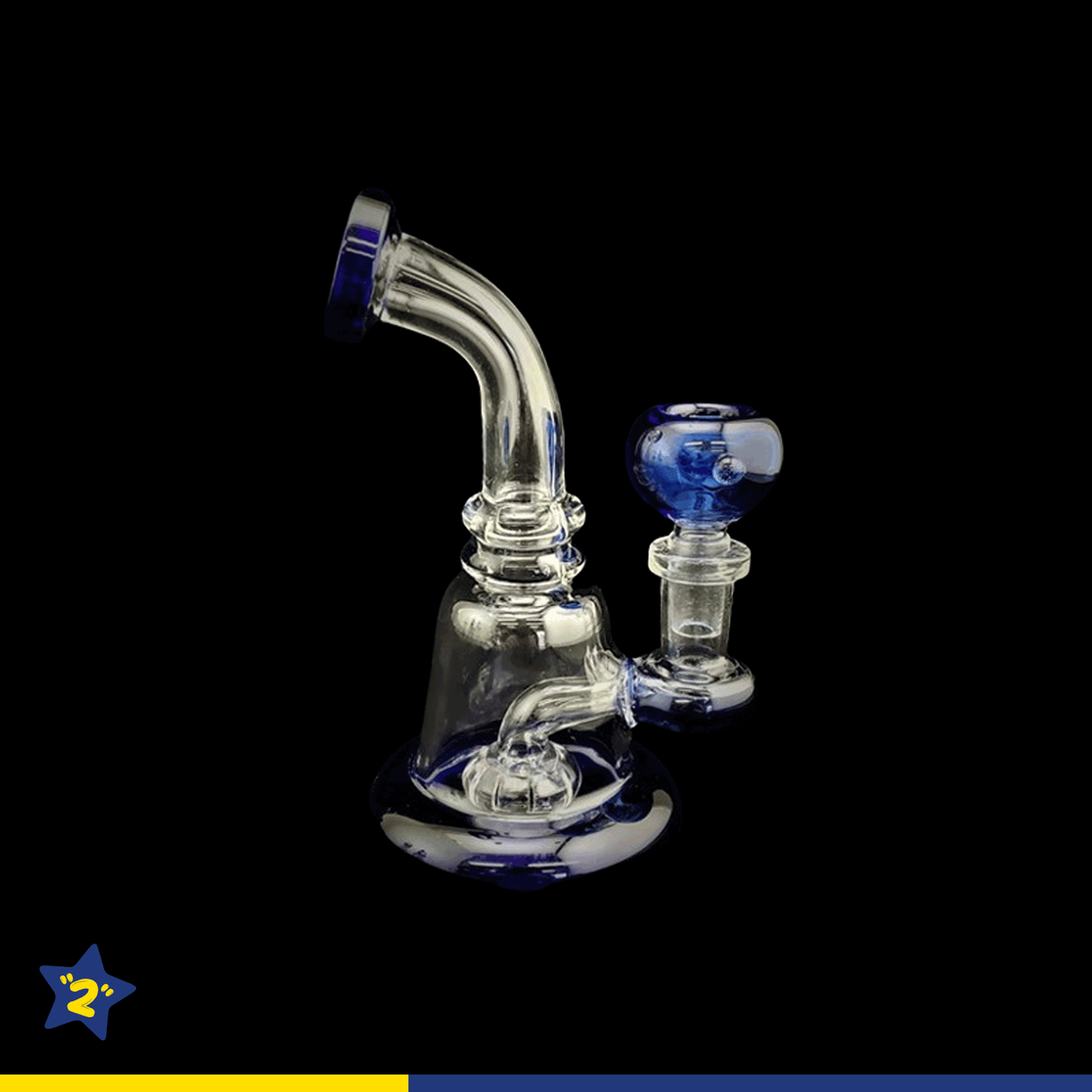 Bent Mouth Shower head Per Dab Rig with Matching Bowl