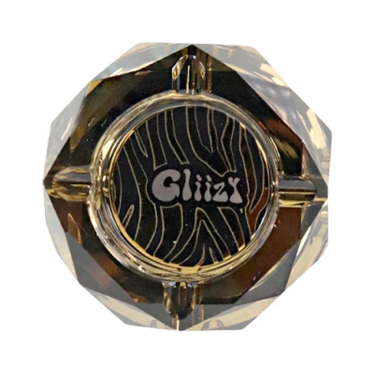 GLIIZY STRIPE DIAMOND CRYSTAL ASHTRAY