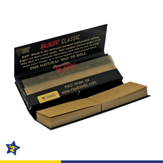RAW BLACK CLASSIC CONNOISSEUR PAPERS + TIPS 50CT/24PK