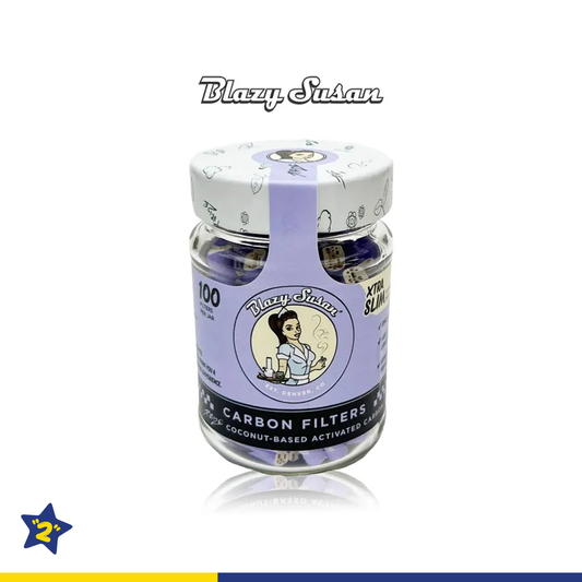 BLAZY SUSAN ACTIVATED CHARCOAL XTRA SLIM FILTER TIPS 100CT/JAR