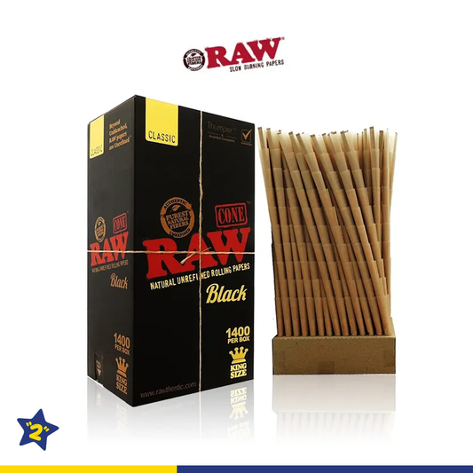 RAW BLACK CLASSIC BULK CONES