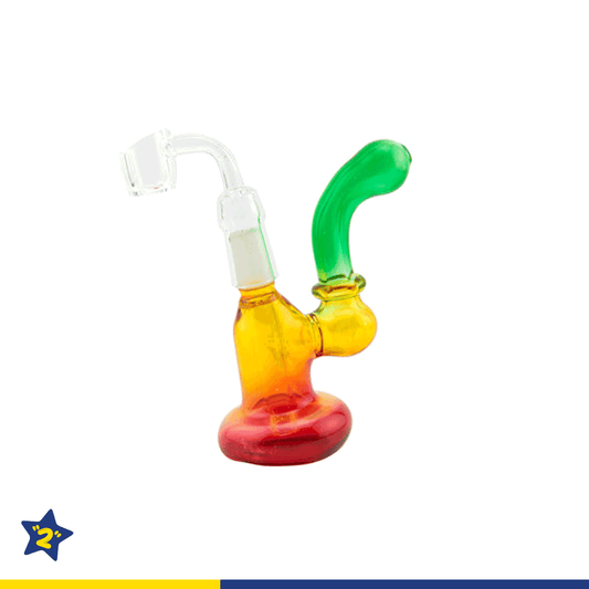 Rasta Color Sherlock Bubbler Dab Rig