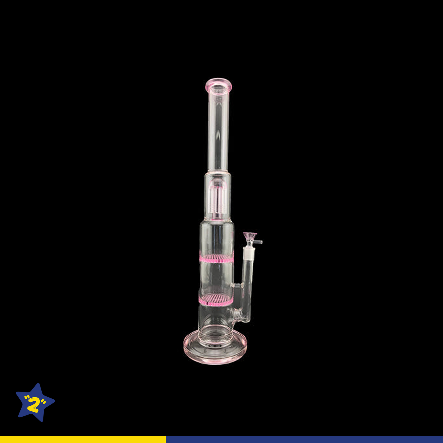 19" Double Honeycomb & Tree Perc Water Pipe
