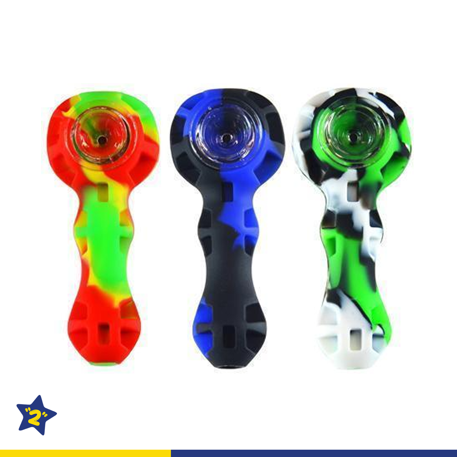 4" Silicone Hand Pipe (6 Pack)