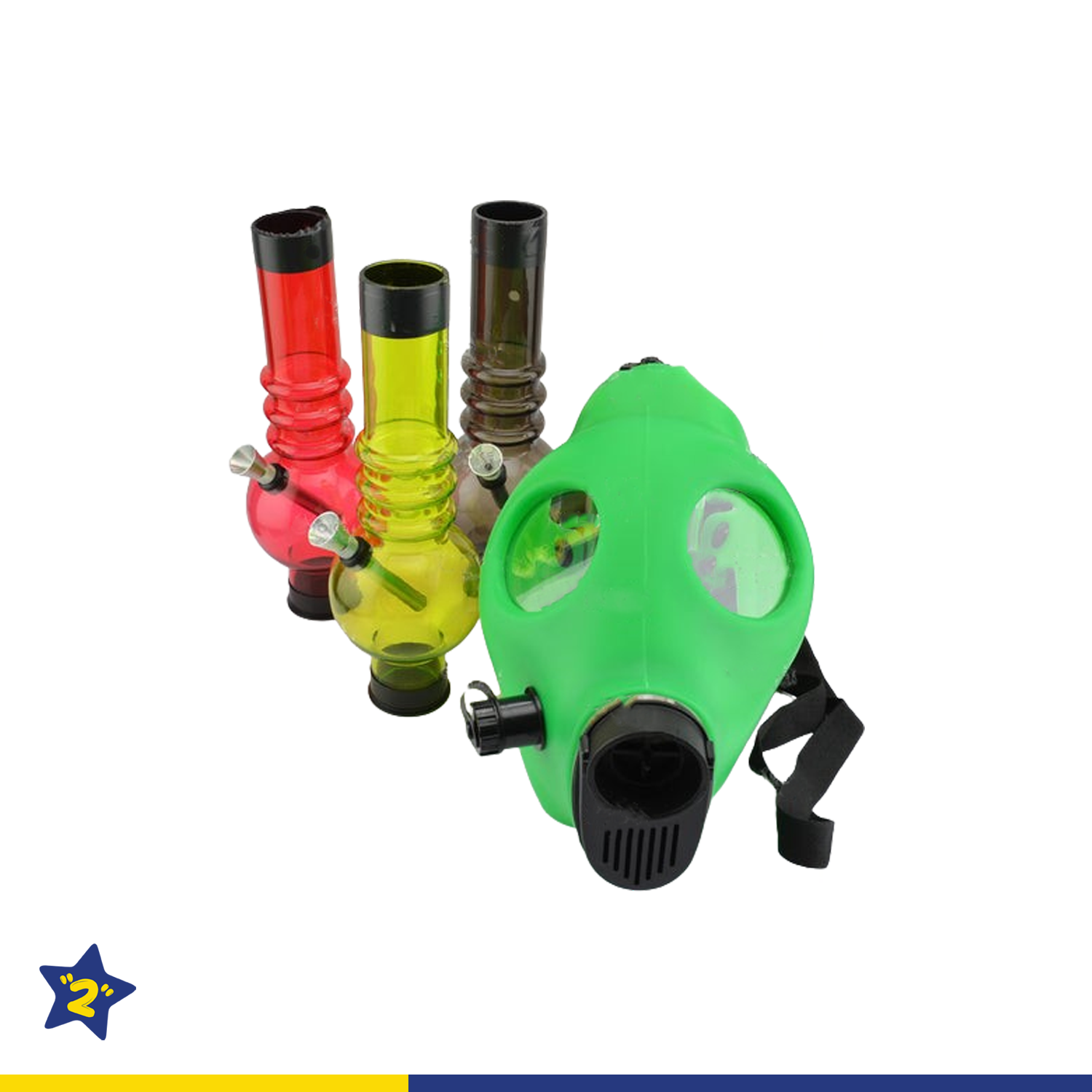 Green Color Gas Mask With Acrylic Tube