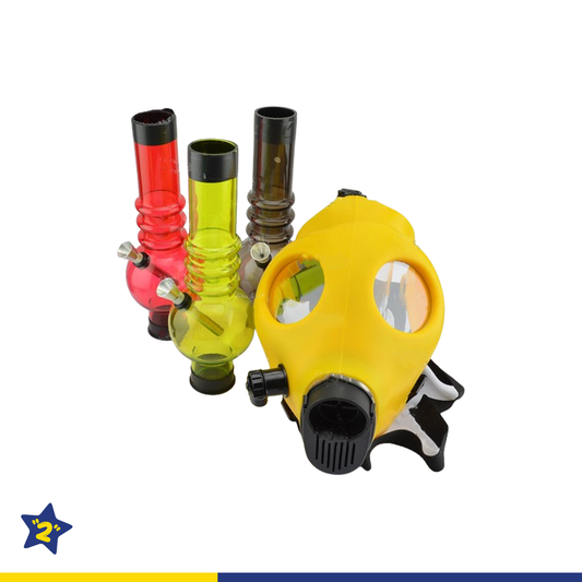 Yellow Color Gas Mask With Acrylic Tube