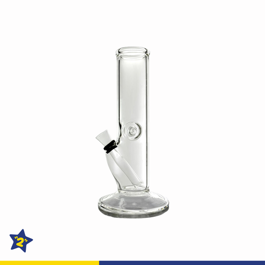 8" Clear Straight Wine Base Slide Water Pipe