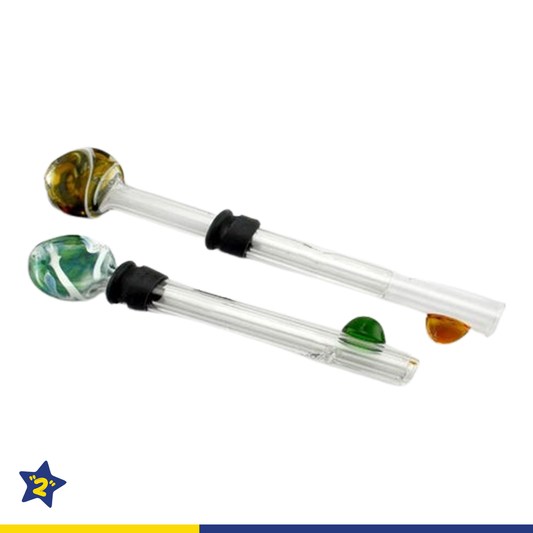 4" Color Head Push Glass Blunt (5 Pack)