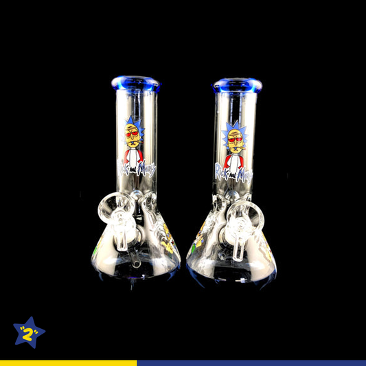 8" Rick & Einstein Beaker Water Pipe