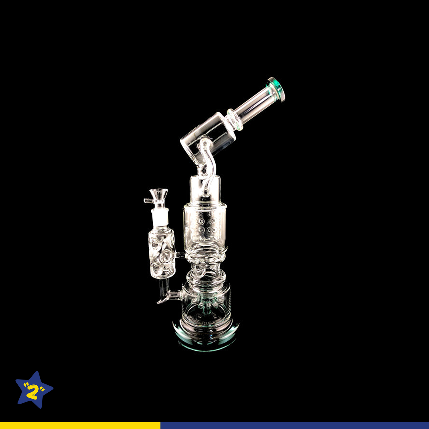 16" Heavy Microscope Two Chamber Water Pipe