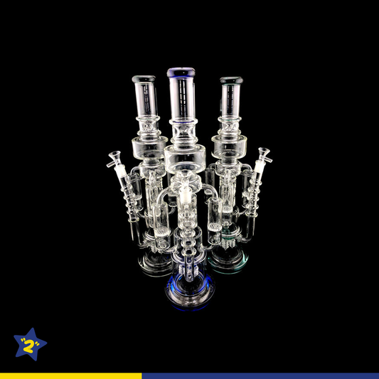 20" Triple Honeycomb Arm Drill Perc Water Pipe