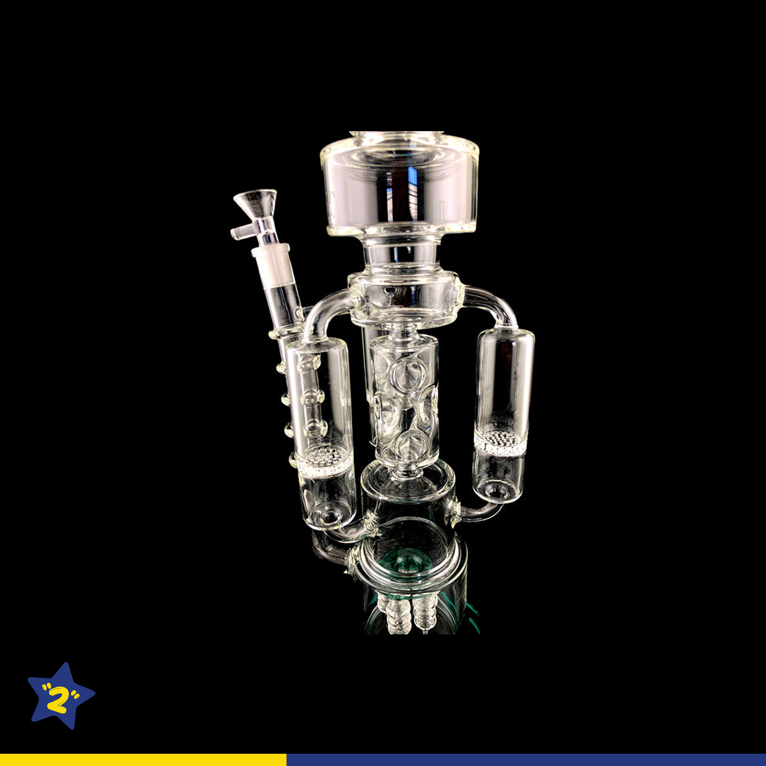 20" Triple Honeycomb Arm Drill Perc Water Pipe