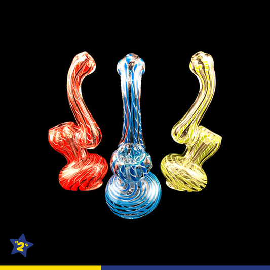 4" Mini Color Stripe Sherlock Bubbler