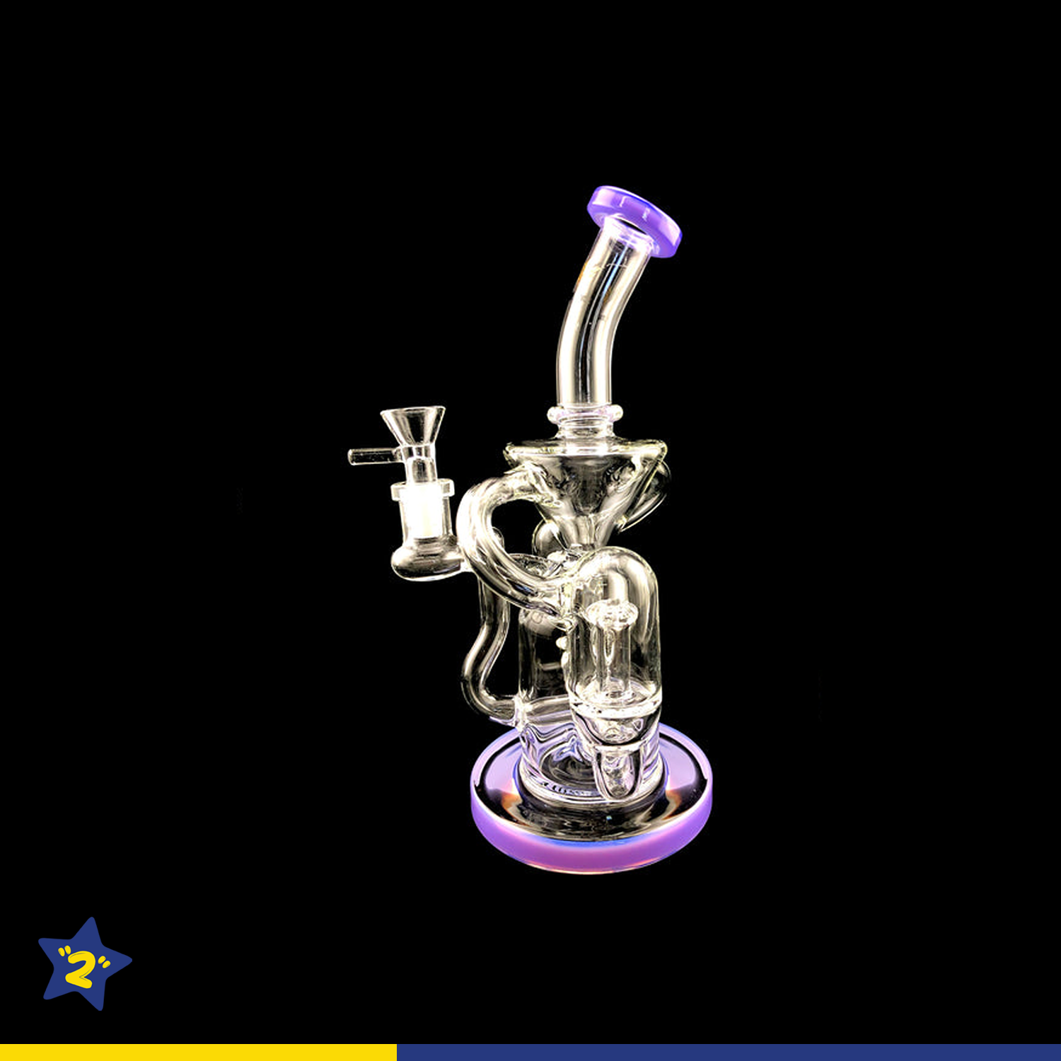 10" Star Wing Double Dome & Inline Perc Water Pipe
