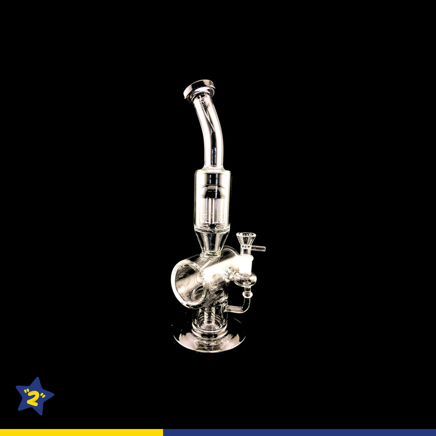 14" Hollow Cylinder Tree Perc Water Pipe