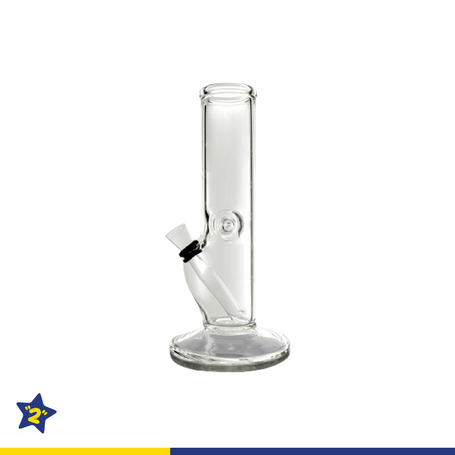 12" Clear Straight Wine Base Slide Water Pipe