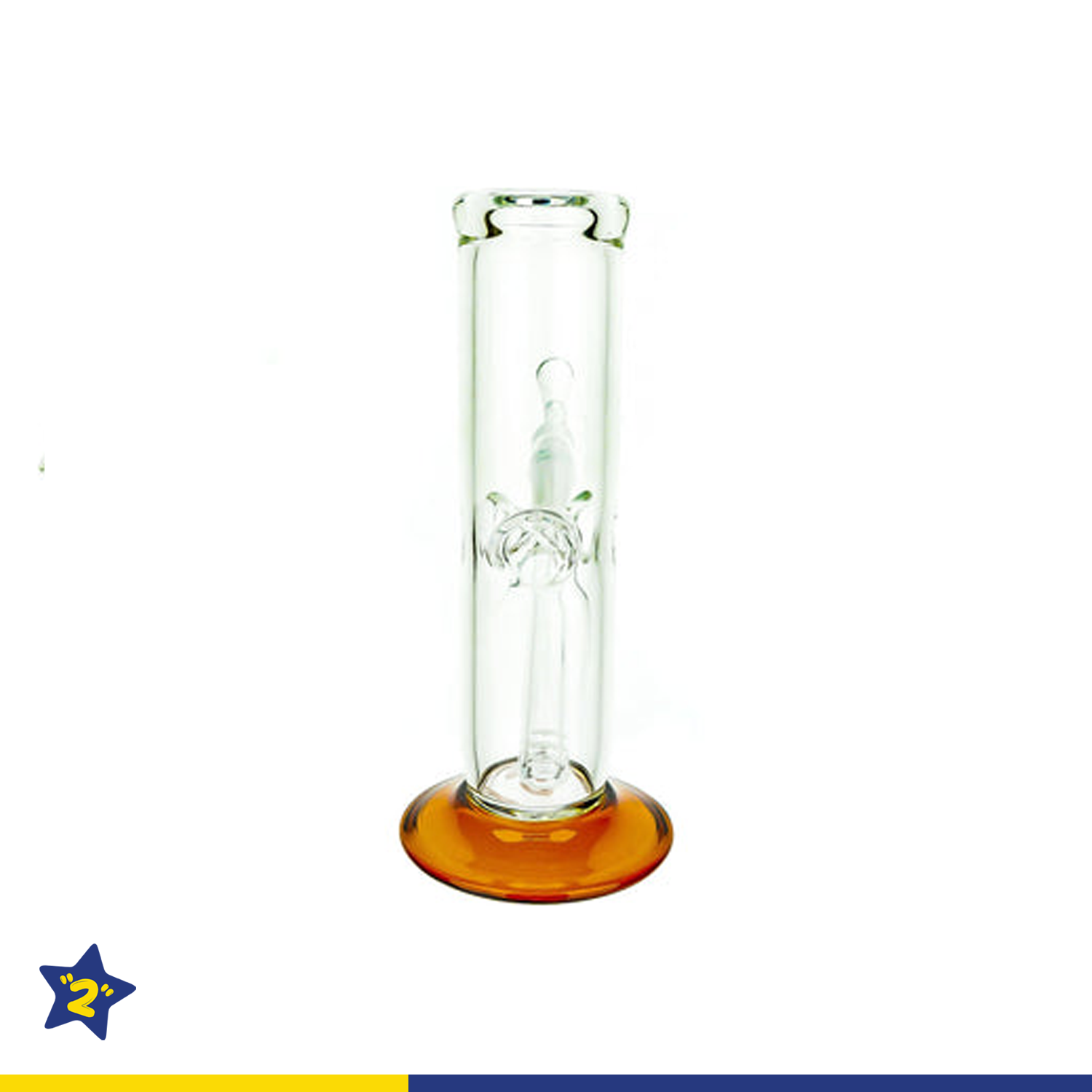 8" Color Wine Base Straight Tube Water Pipe