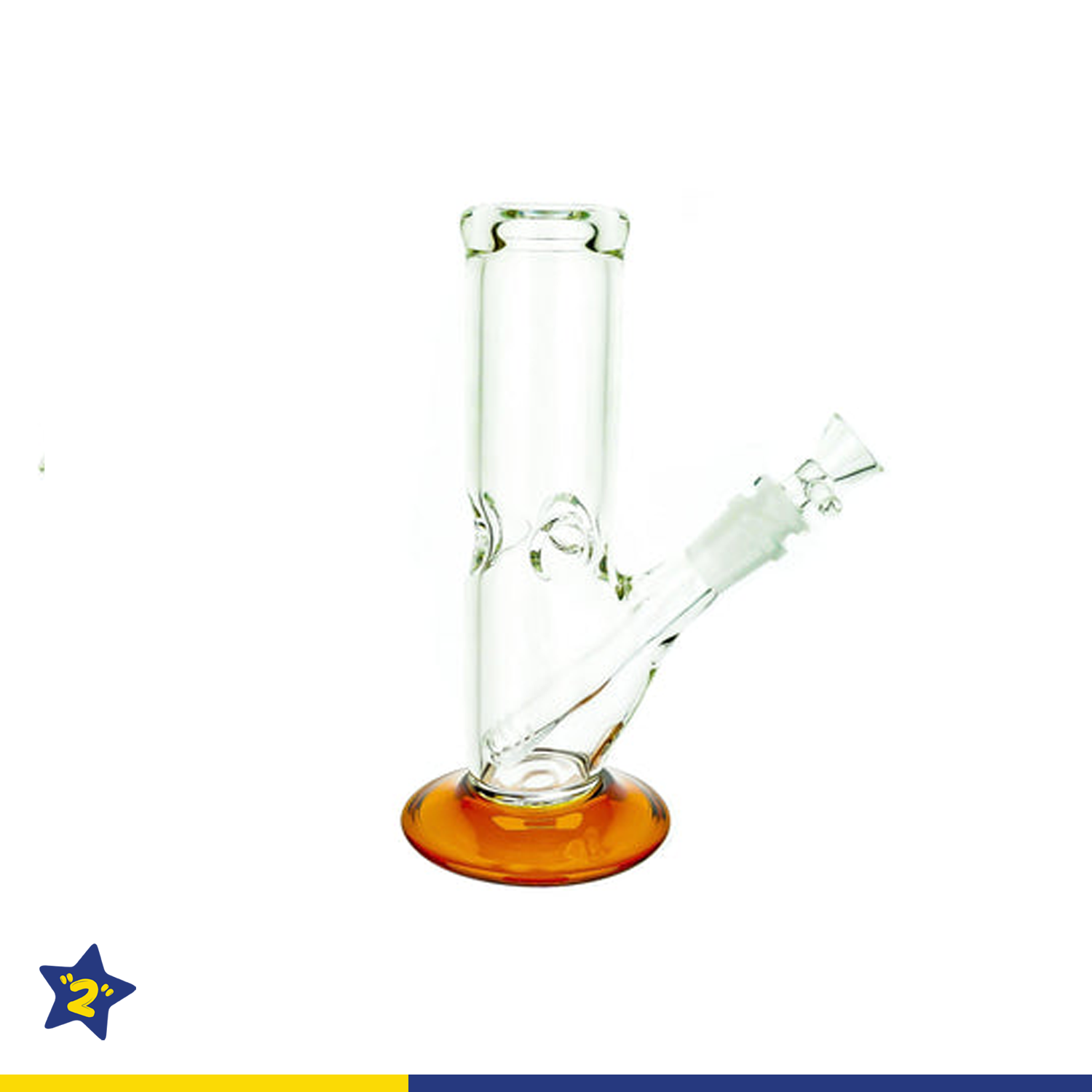 8" Color Wine Base Straight Tube Water Pipe