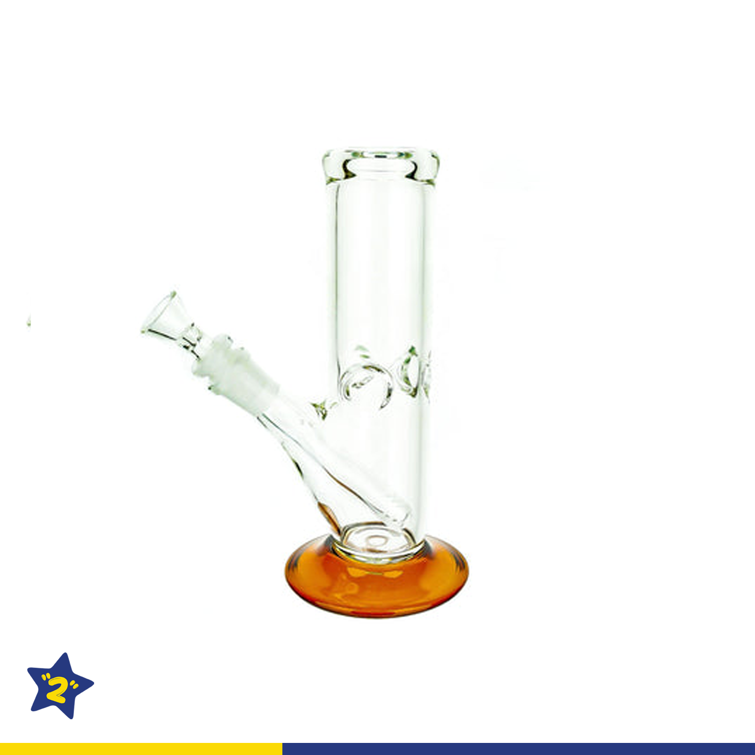 8" Color Wine Base Straight Tube Water Pipe