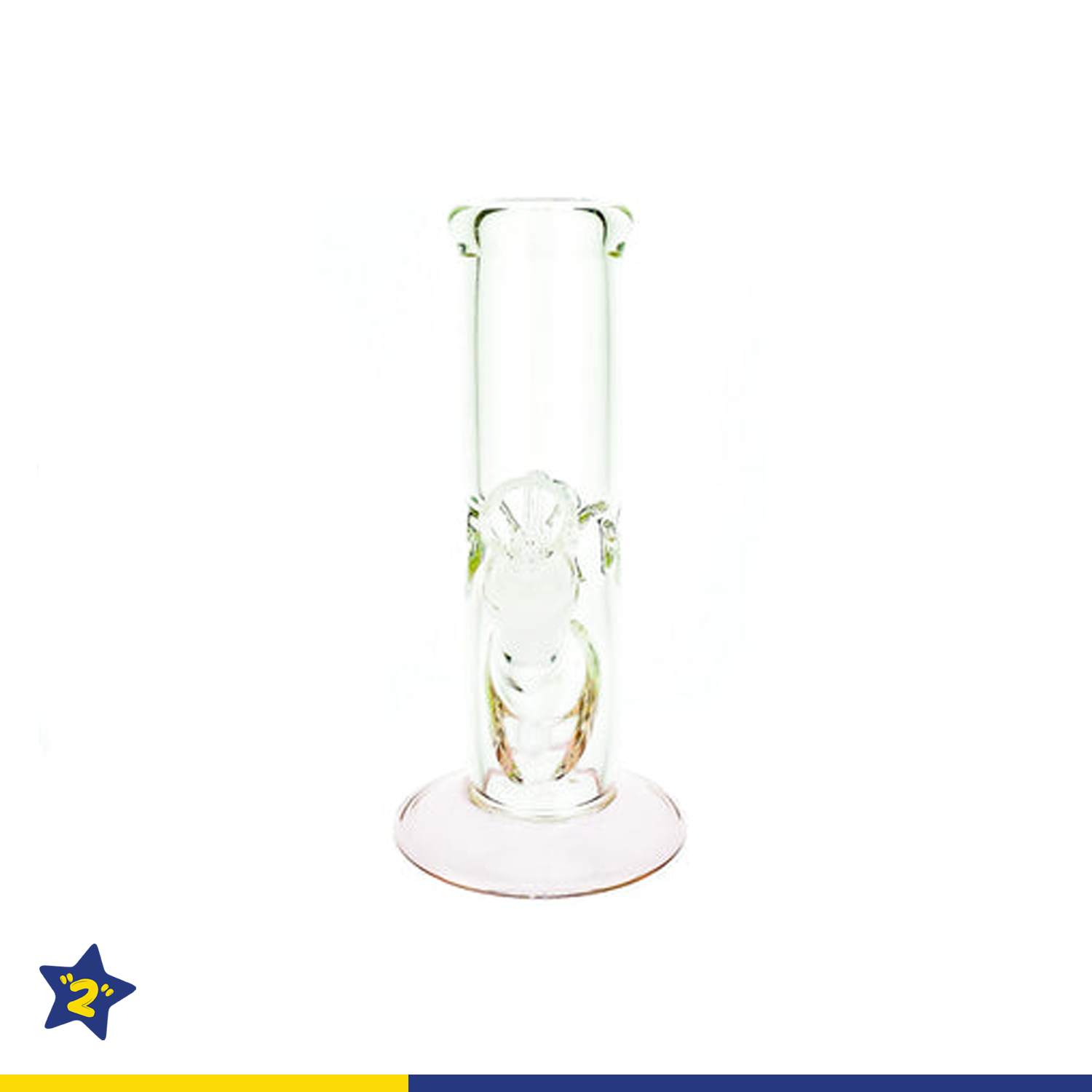 8" Color Wine Base Straight Tube Water Pipe