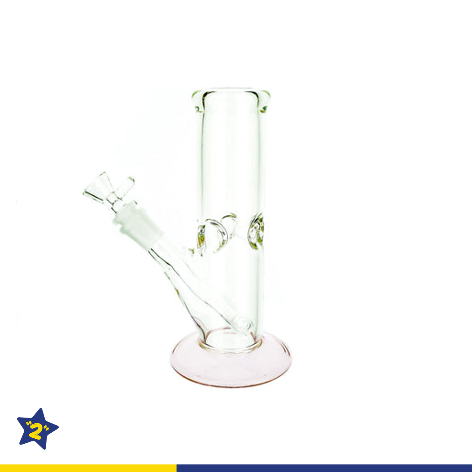 8" Color Wine Base Straight Tube Water Pipe