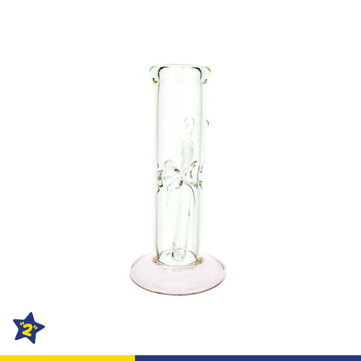 8" Color Wine Base Straight Tube Water Pipe