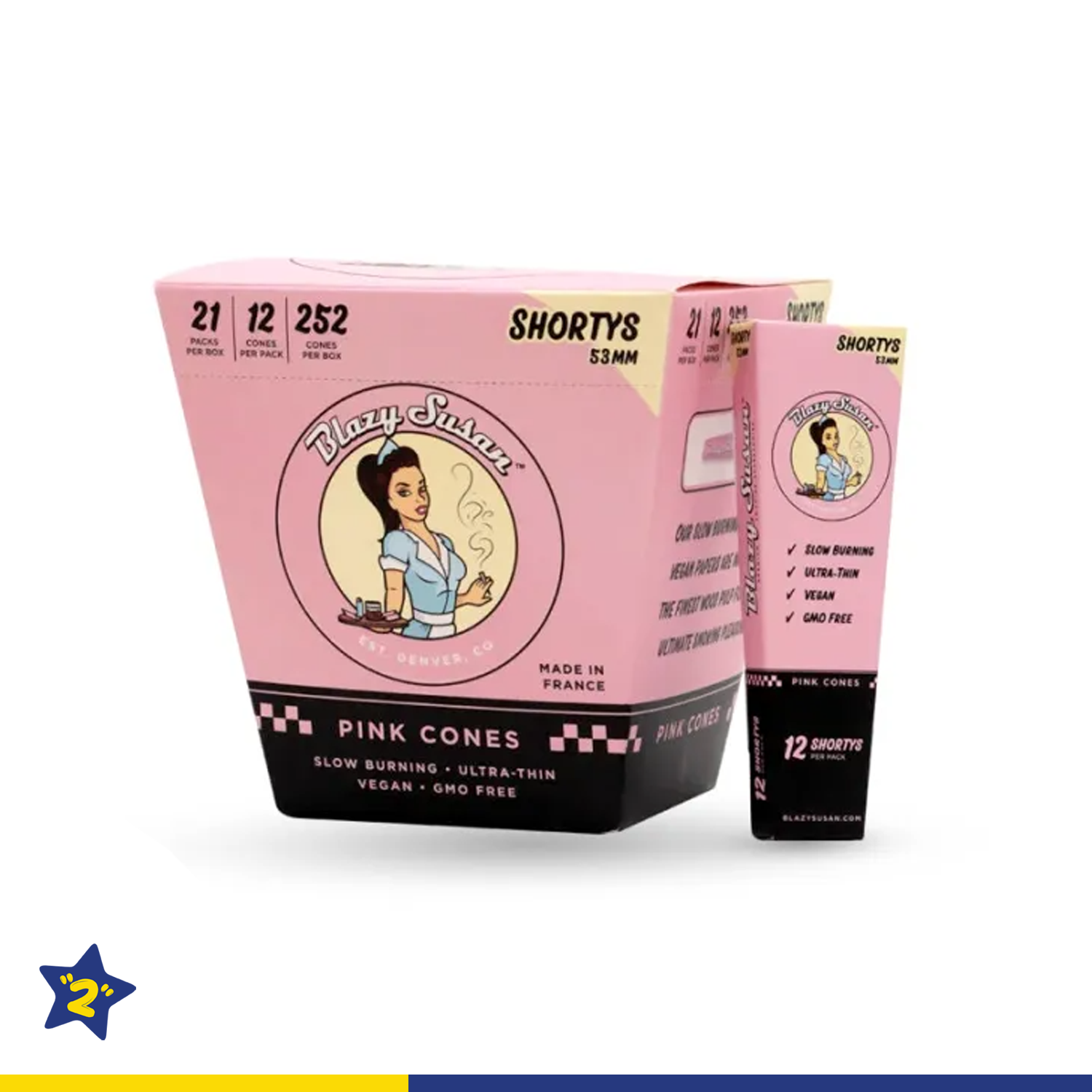 BLAZY SUSAN PINK PRE ROLLED CONES