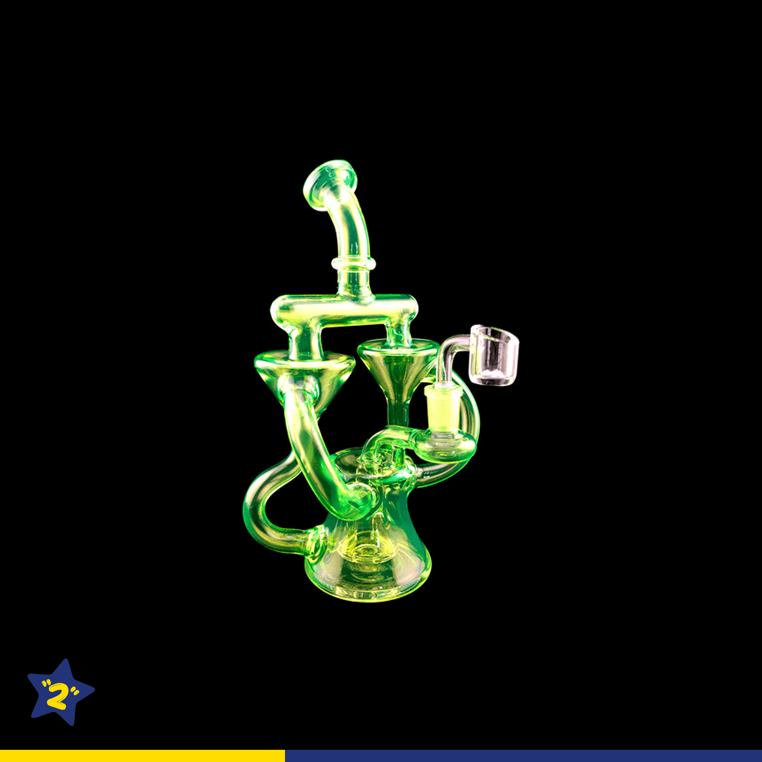  Double Inverted Cone UV Reactive Dab Rig