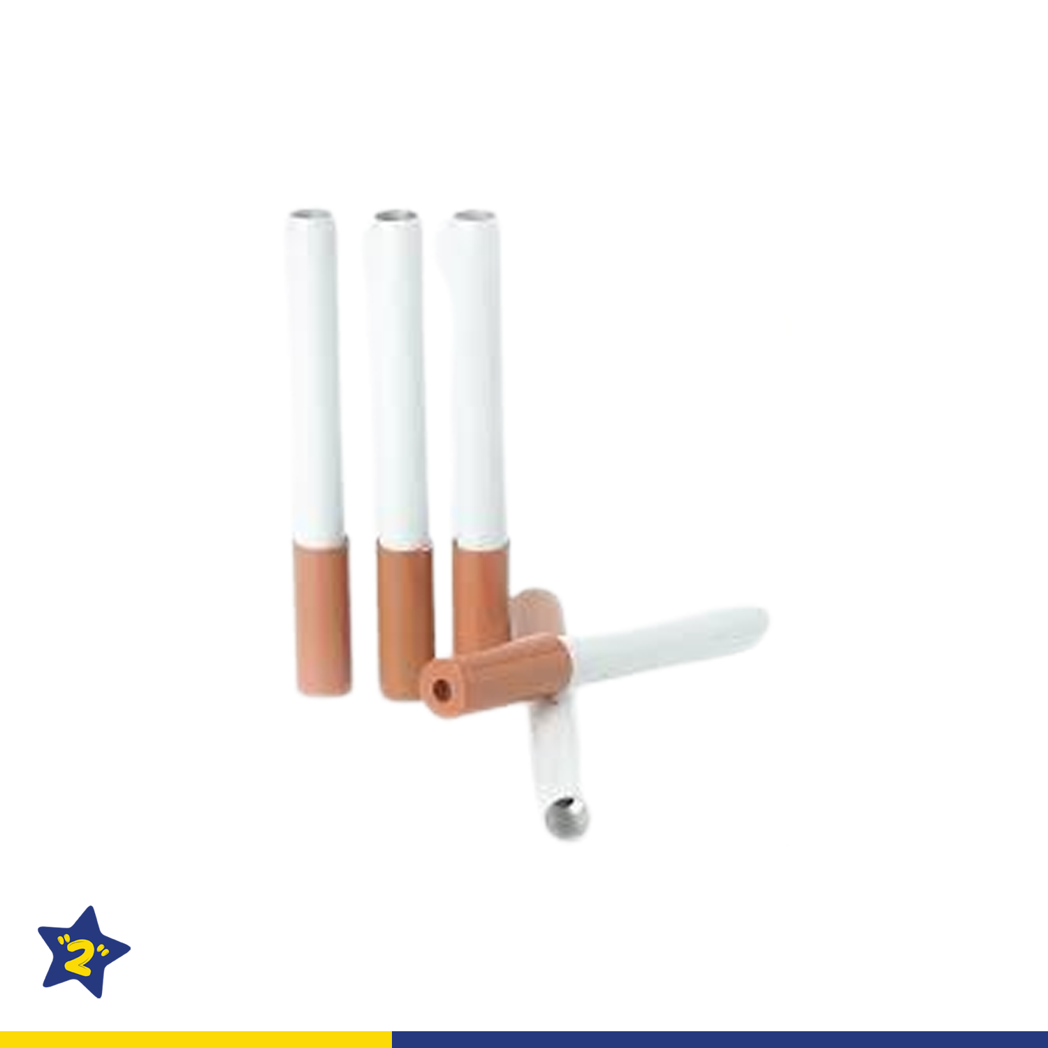 3" Self Cleaning Metal Cigarette Pipe (6 Pack)