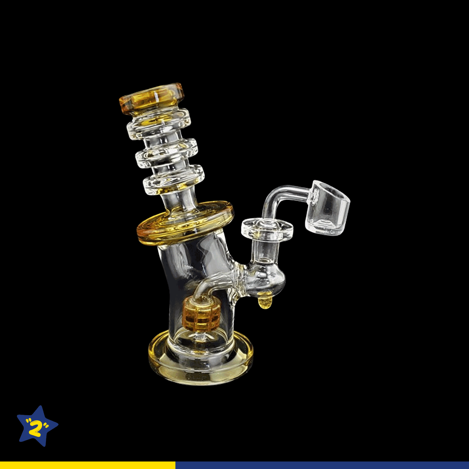 Shower Head Perk Dab Rig With 3 Ring Mouth