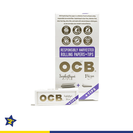 OCB Responsibly Harvested Rolling Paper + Tips 1 1/4