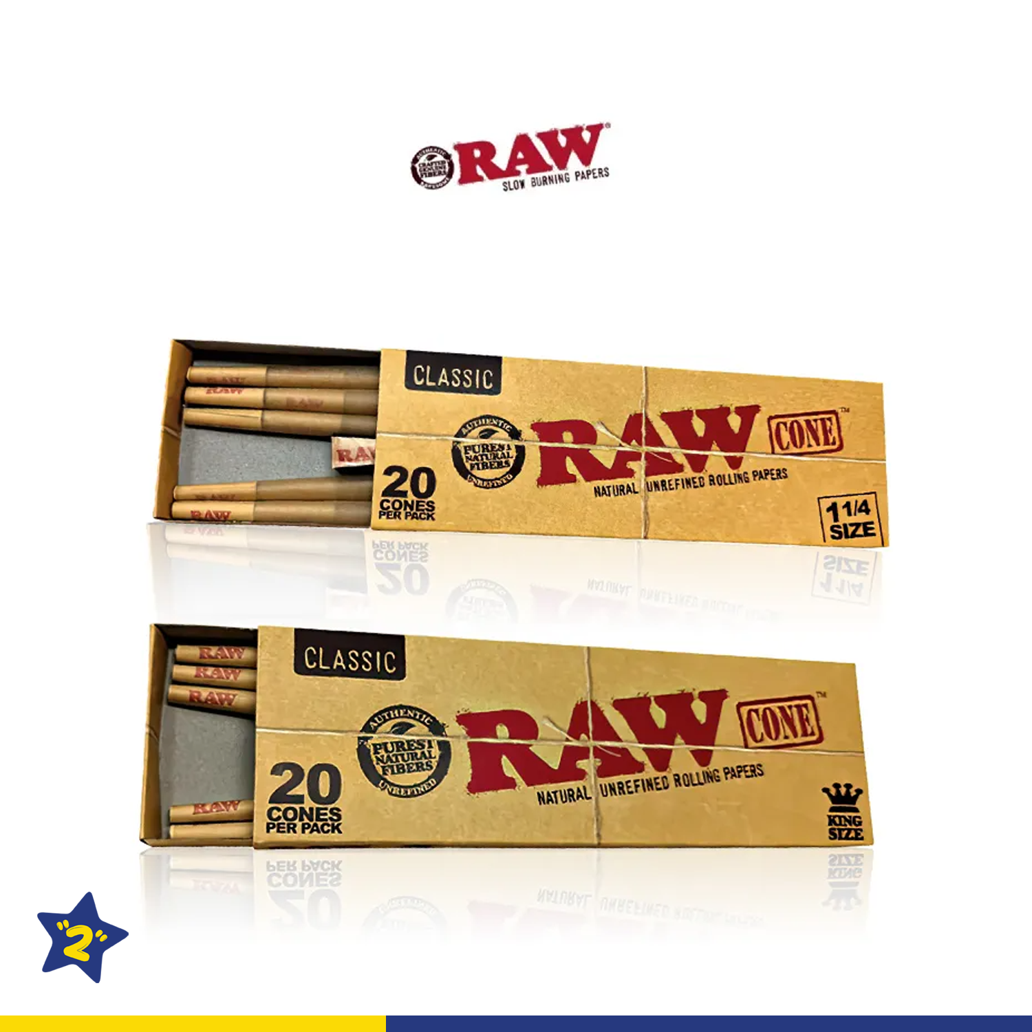 RAW CLASSIC CONES 20CT/12PK