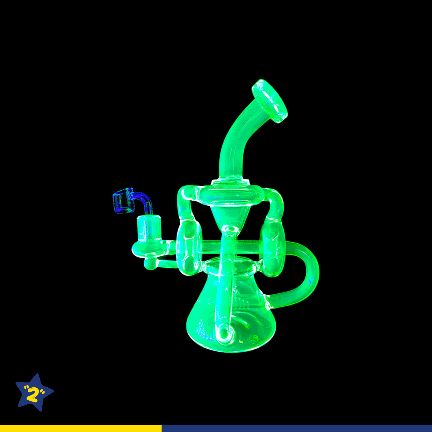 Loop Knot Inline Perc UV Reactive Dab Rig