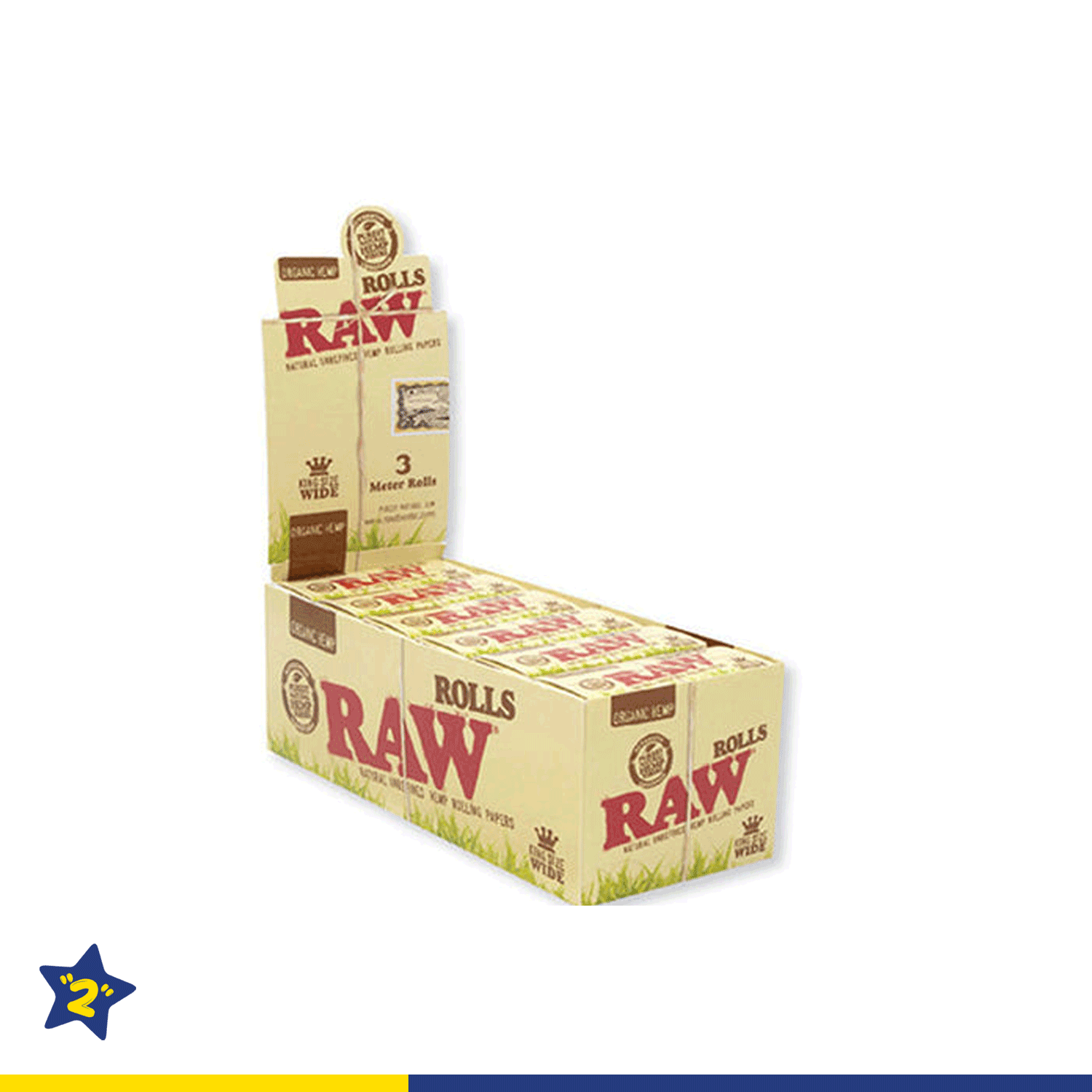 RAW Organic Hemp 3 Meter Rolls Rolling Paper