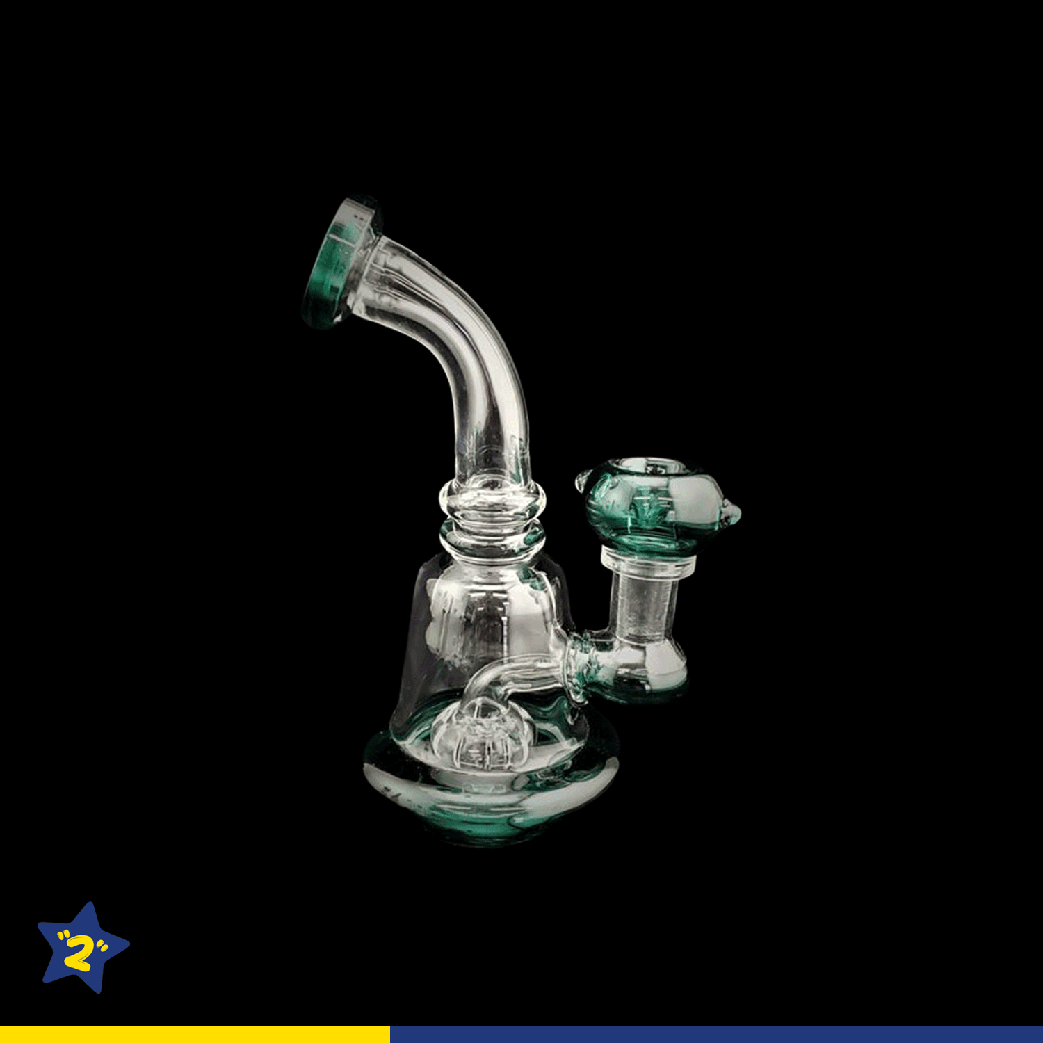 Bent Mouth Shower head Per Dab Rig with Matching Bowl