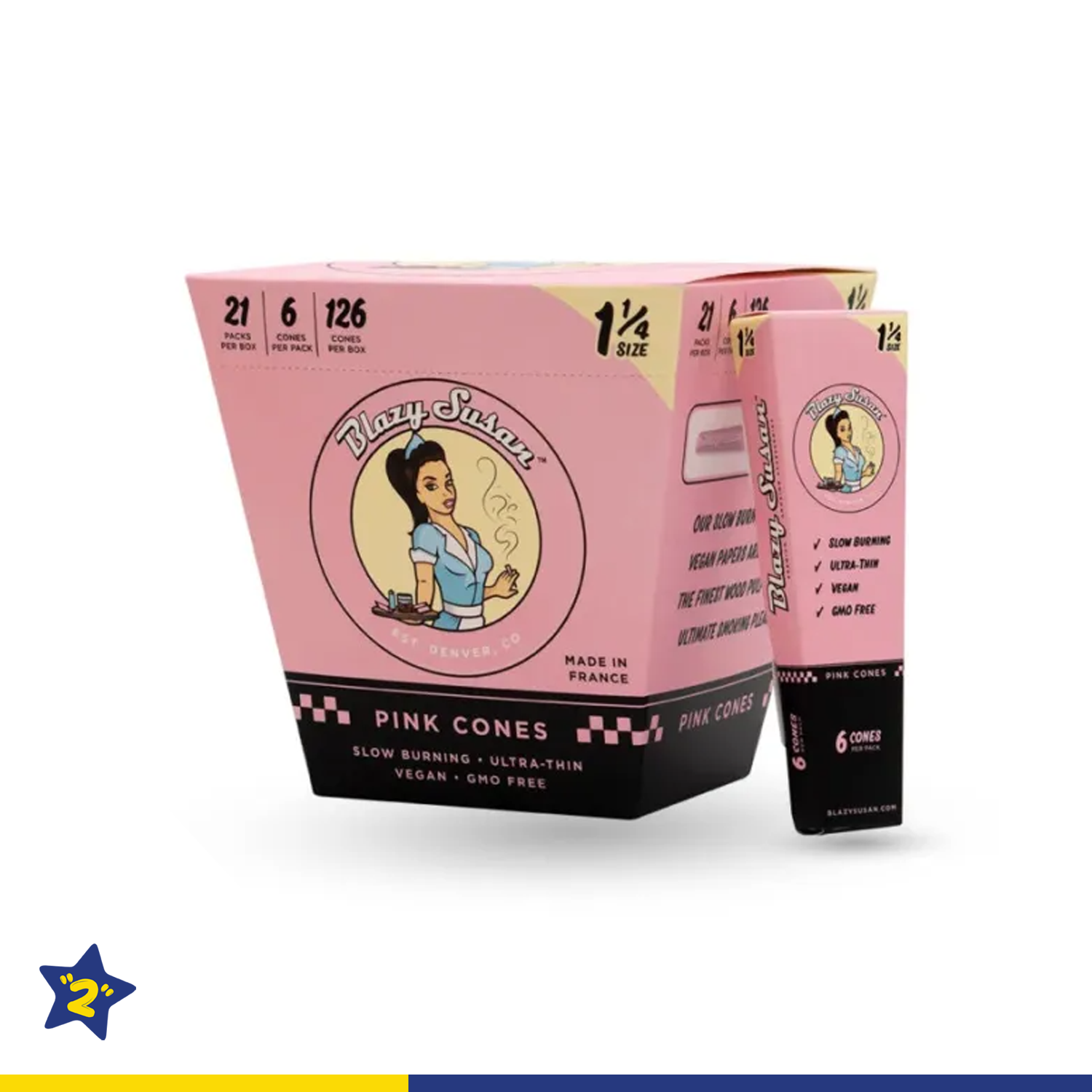 BLAZY SUSAN PINK PRE ROLLED CONES