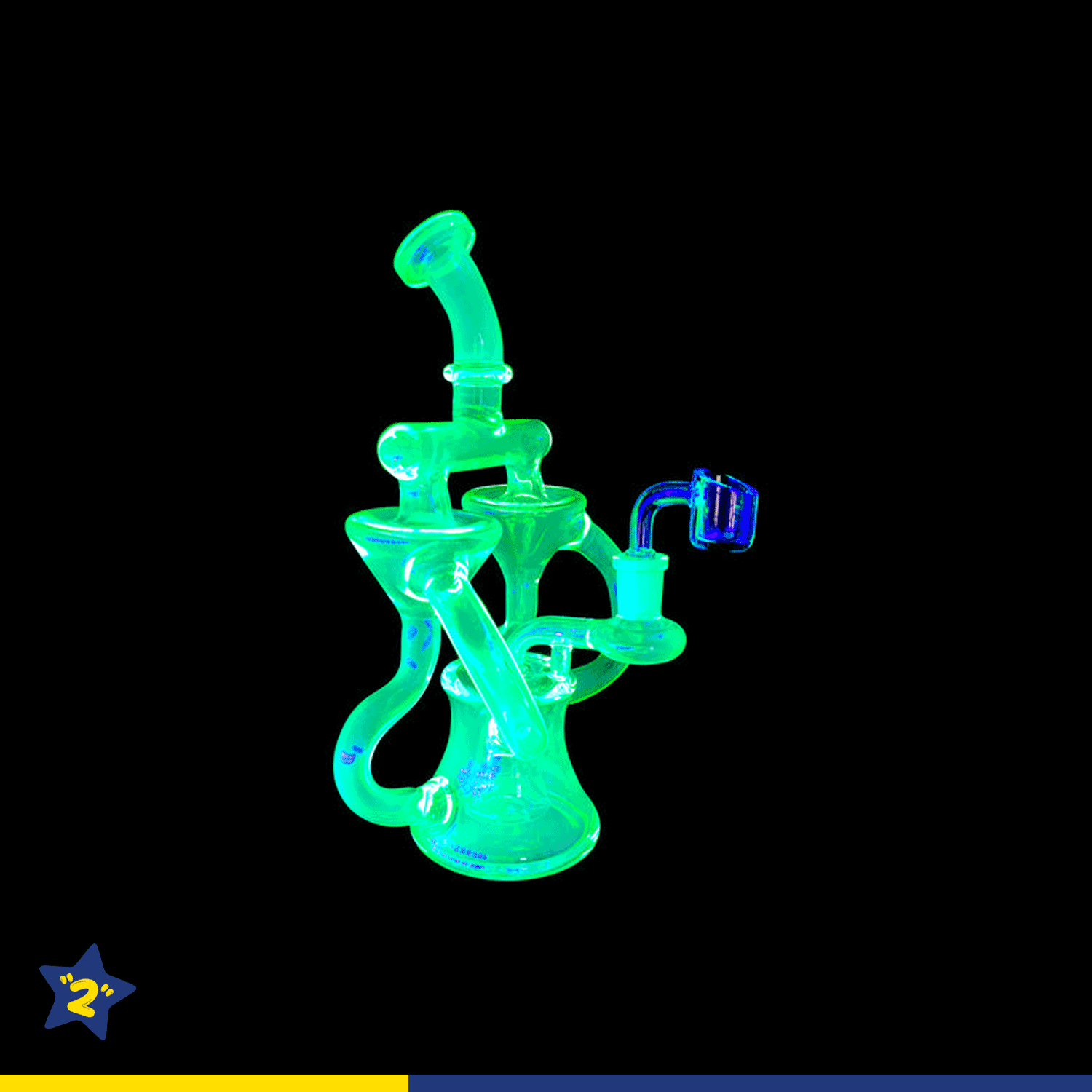  Double Inverted Cone UV Reactive Dab Rig