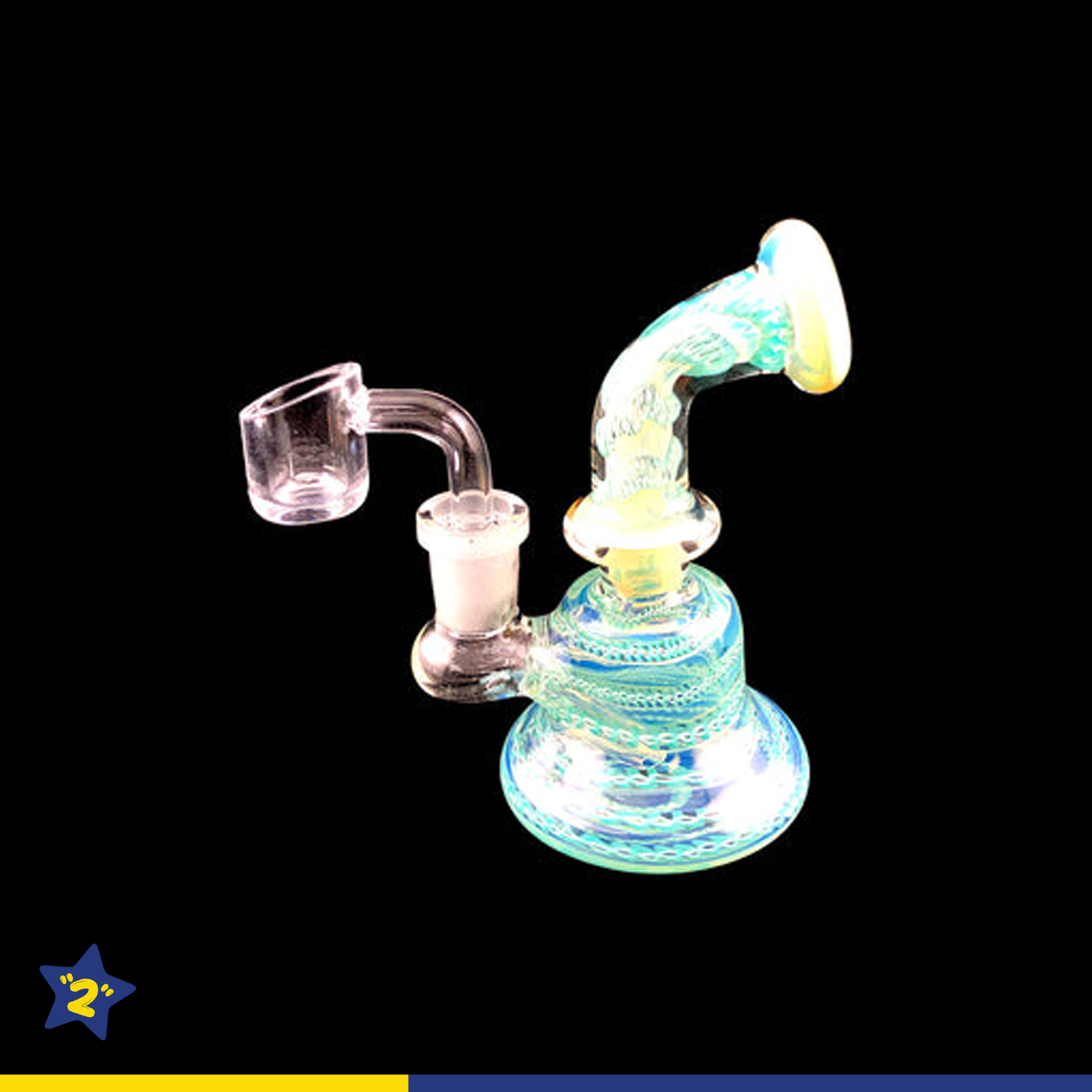  Fumed Inside Swirl Mini Dab Rig