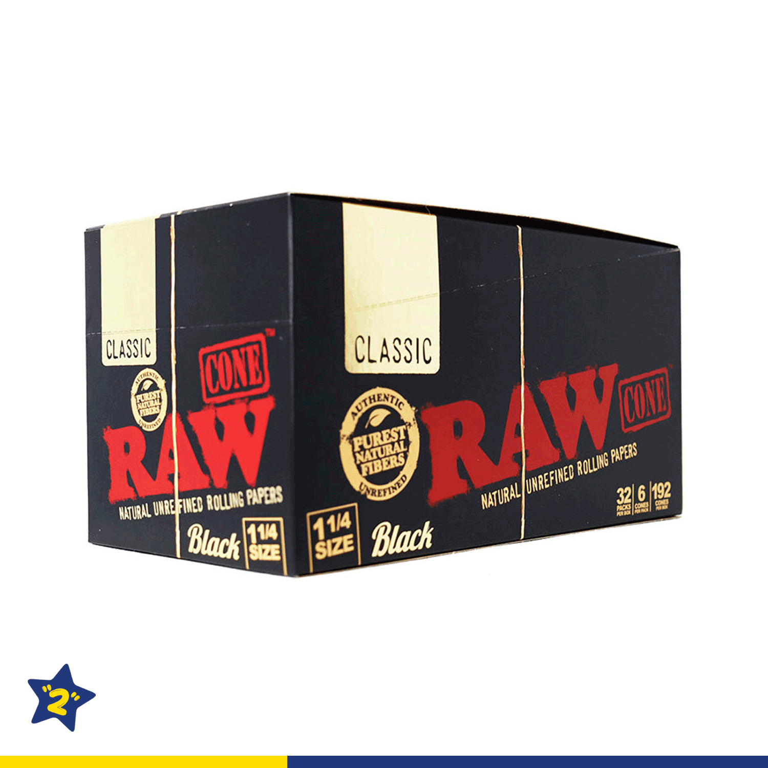 RAW Black Classic 1¼ Cones