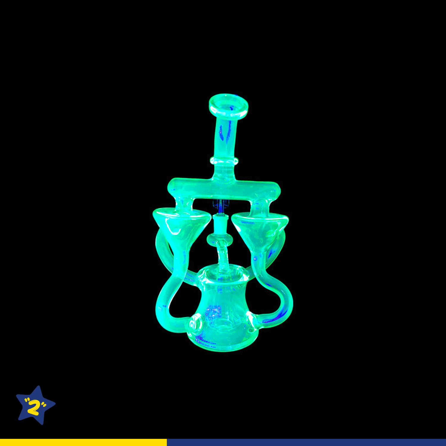  Double Inverted Cone UV Reactive Dab Rig