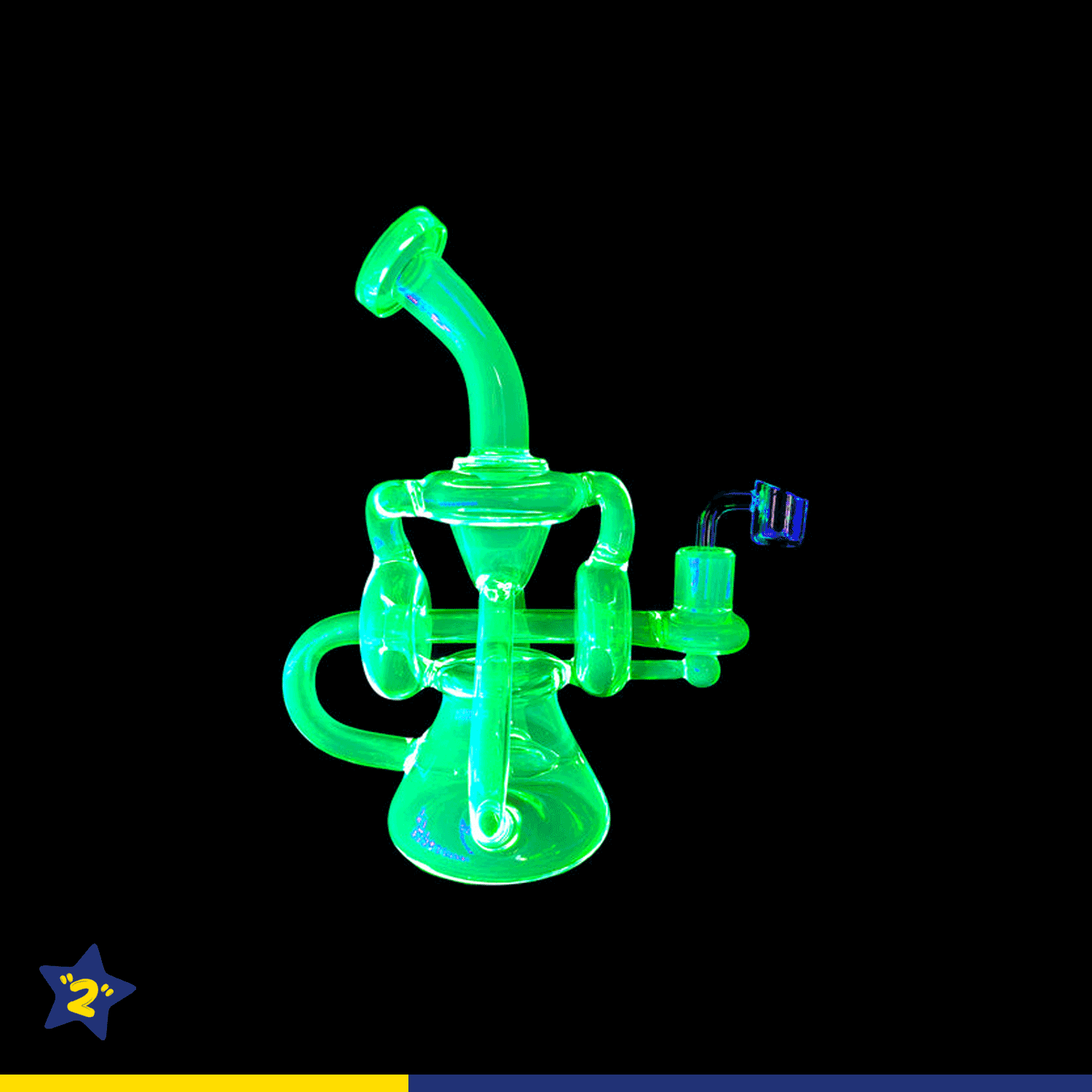 Loop Knot Inline Perc UV Reactive Dab Rig